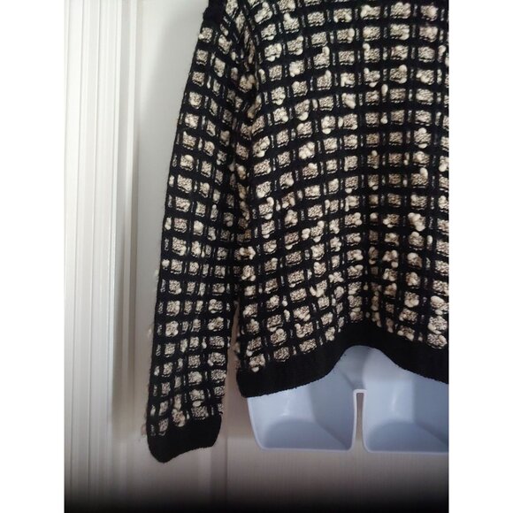 The Peruvian Connection Textured Bubble 3D Knit Wool Button Cardigan Old Money S - Picture 10 of 12